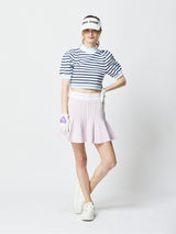 バイカラーサマーニットプリーツスカート