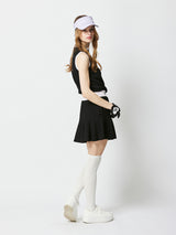 バイカラーサマーニットプリーツスカート