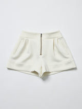 【レディース】段ボールスウェット フロントジップショートパンツ