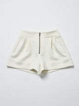 【レディース】段ボールスウェット フロントジップショートパンツ