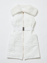 ファー付 中綿キルティング ワンピース