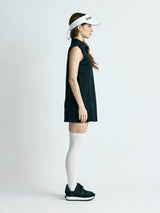 【レディース】ラウンドカラーポロシャツワンピース