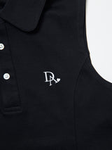 【レディース】ラウンドカラーポロシャツワンピース