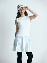 【レディース】サマーニット プリーツスカートワンピース