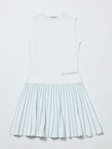 【レディース】サマーニット プリーツスカートワンピース