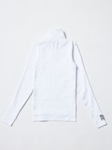 カットアウト リブニットモックネックカットソー