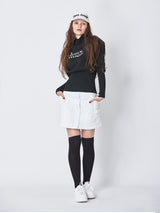 襟付きニット (筆記体ロゴ)