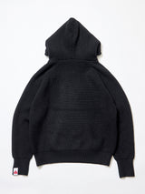 アンチピリング  リブニットパーカー