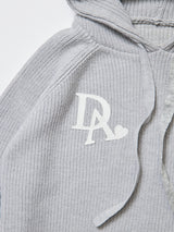 アンチピリング  リブニットパーカー