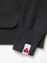 アンチピリング  リブニットパーカー