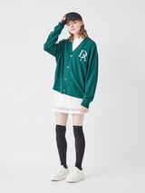 DAロゴ ソフトタッチ  Vネックニットカーディガン