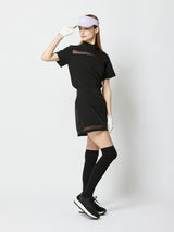 シースルーハイネックトップス