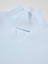 カットアウト半袖 ニットトップス