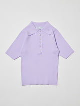 タイトリブニットポロシャツ