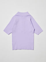 タイトリブニットポロシャツ