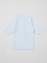 タイトリブニットポロシャツ