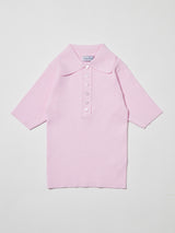 タイトリブニットポロシャツ