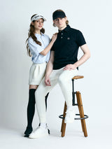 ラウンドカラーポロシャツ