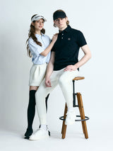 ラウンドカラーポロシャツ