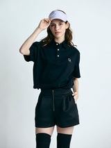 ラウンドカラーポロシャツ