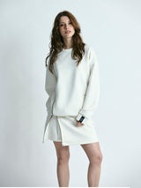 段ボールスウェット サイドジップ開きトレーナー