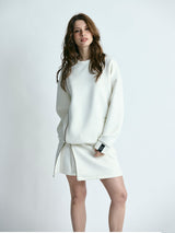 段ボールスウェット サイドジップ開きトレーナー