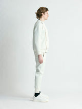 段ボールスウェット サイドジップ開きトレーナー