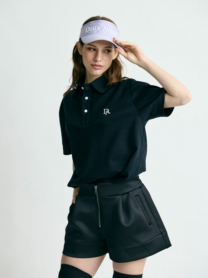 【レディース】段ボールスウェット　フロントジップショートパンツ