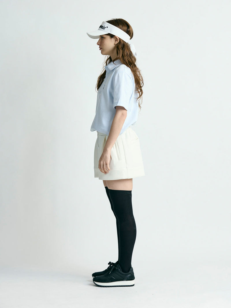 【レディース】段ボールスウェット　フロントジップショートパンツ