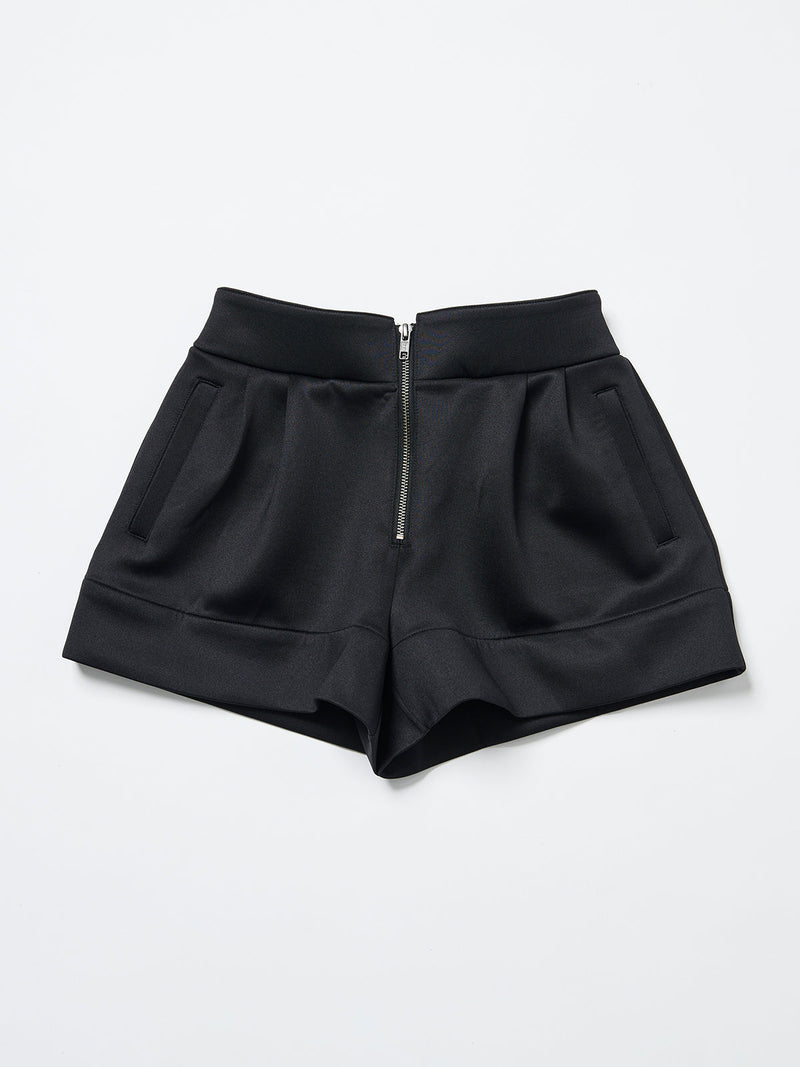 【レディース】段ボールスウェット　フロントジップショートパンツ