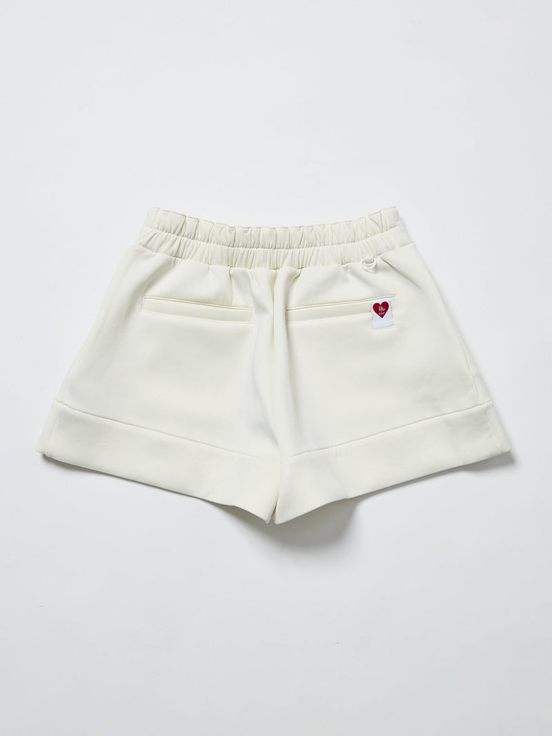 【レディース】段ボールスウェット　フロントジップショートパンツ