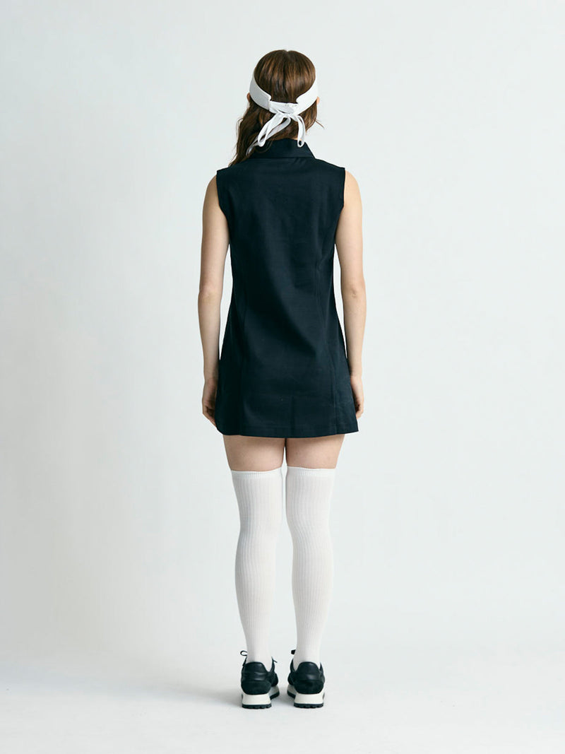 【レディース】ラウンドカラーポロシャツワンピース