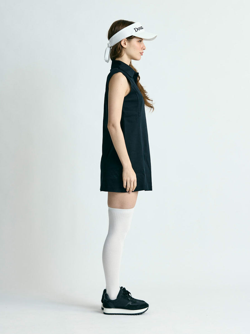 【レディース】ラウンドカラーポロシャツワンピース