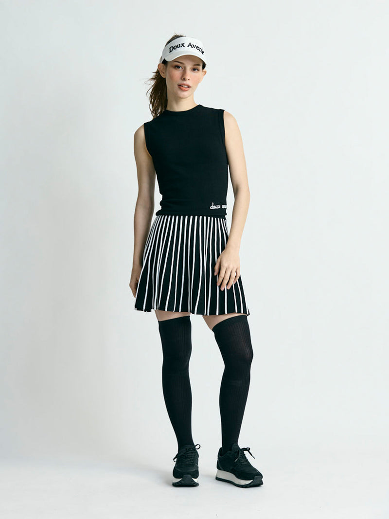 【レディース】サマーニット　プリーツスカートワンピース