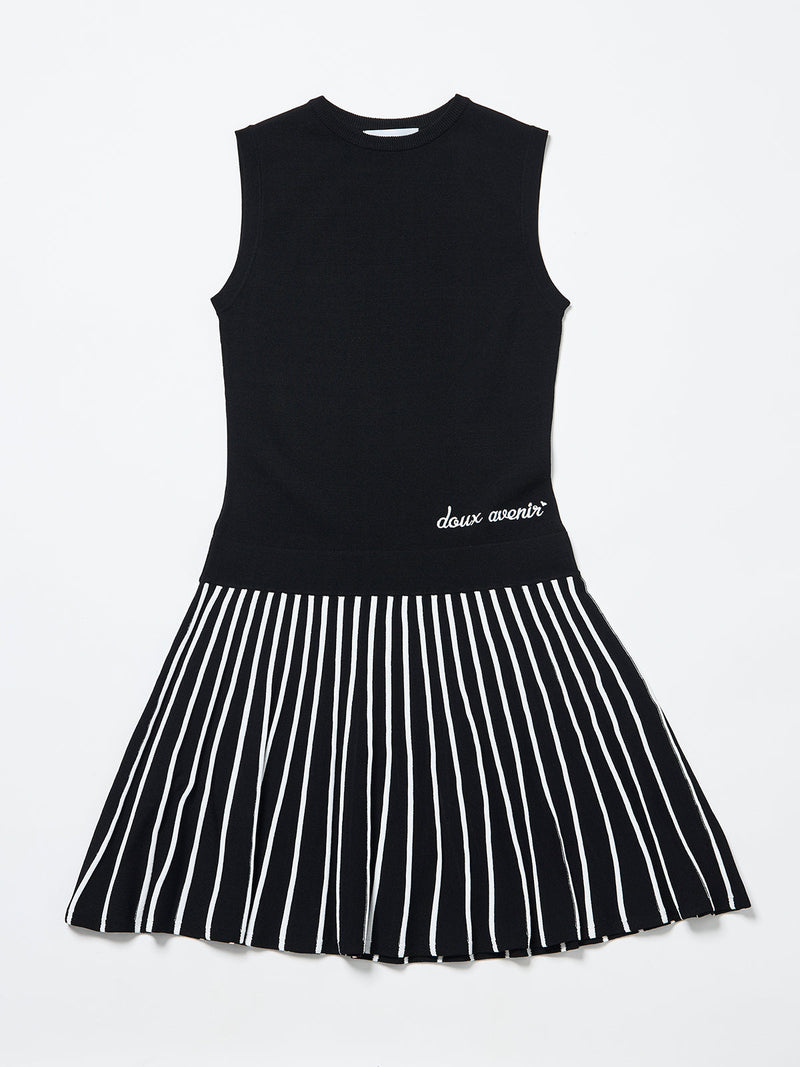 【レディース】サマーニット　プリーツスカートワンピース