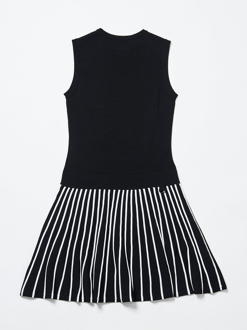 【レディース】サマーニット　プリーツスカートワンピース